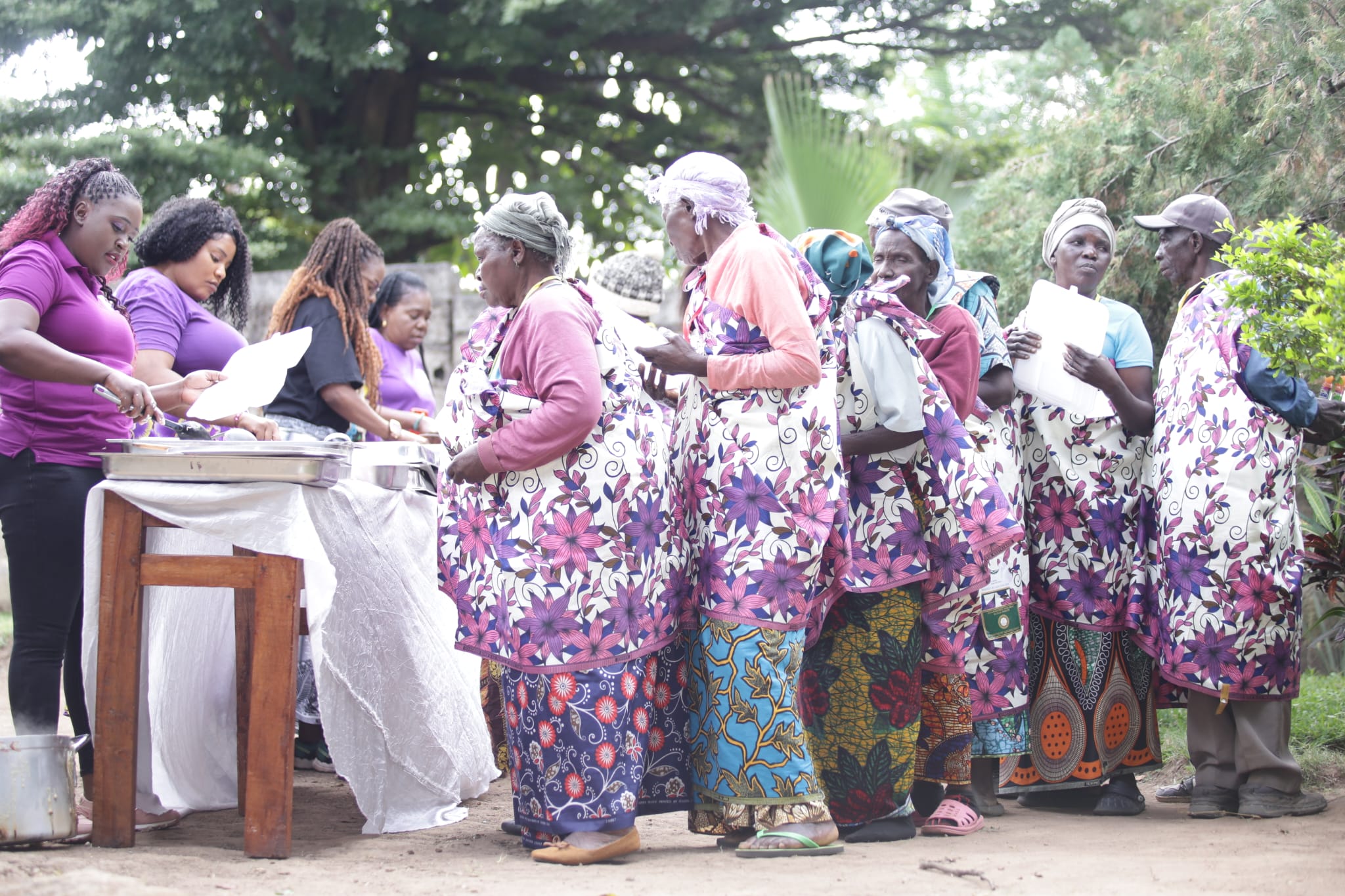 They are receiving food, these are real testimonials